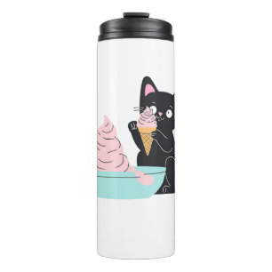 My Cat Loves Ice Cream Thermal Tumbler