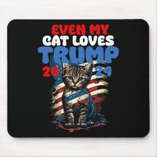 My Cat Loves Trump 2024 Shirt Mouse Pad