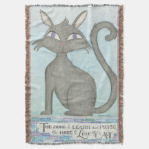 My Cat - Mark Twain Quote Inspired Throw Blanket