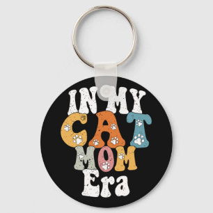 My Cat Mum Era Retro Groovy Mothers Day Women Mum Key Ring