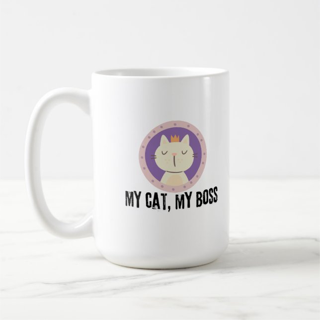 My Cat, My Boss Coffee Mug (Left)