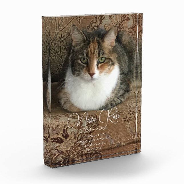 My Cat Photo Memorial  Block (Left)