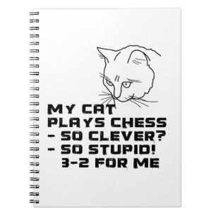 My Cat Plays Chess Spiral Notebook