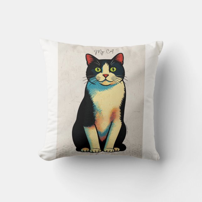 My cat Tshirt Cushion (Front)