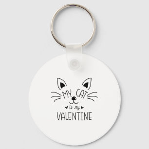 My Cats Are My Valentine Cat Valentines Day 1 Key Ring