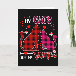 My Cats Are My Valentine Couple Cute Cats Owner Lo Card