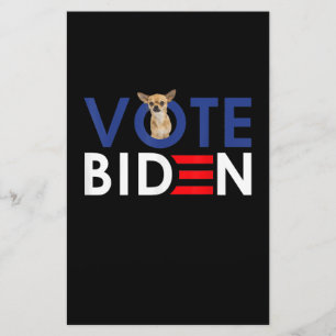 My Chihuahua Want Vote Joe Biden Funny President Stationery