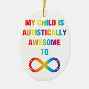 My Child Autistically Awesome Infinity Ceramic Tree Decoration