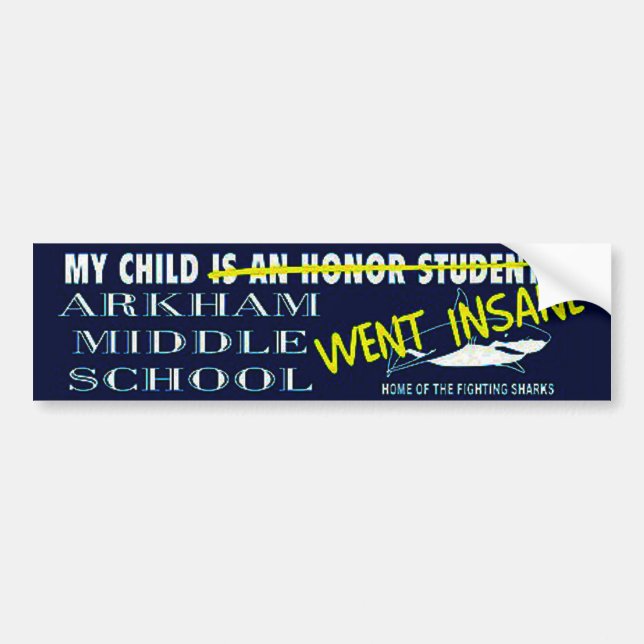 My Child Went Insane Bumper Sticker (Front)