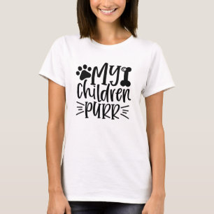 My Children Purr Cat Mom Tee