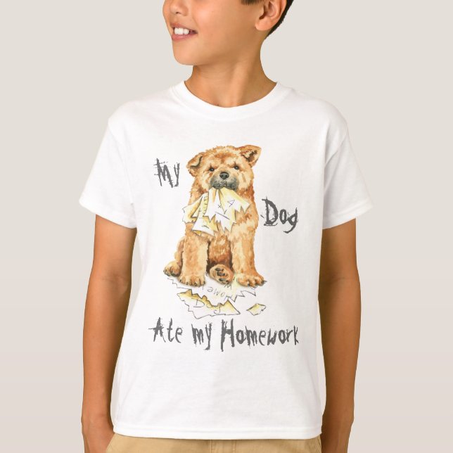 My Chow Chow Ate My Homework T-Shirt (Front)