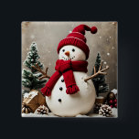 My Christmas 15 Cm Square Badge<br><div class="desc">My Christmas - Button
Share the joy of Christmas!</div>