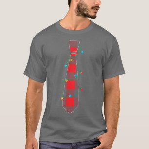 MY CHRISTMAS LIGHTS TIE Pajama Xmas Halloween Fun T-Shirt