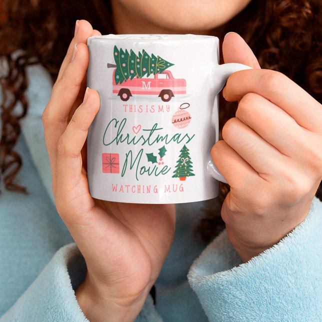 My Christmas Movie Watching Mug Pink Retro Van (My Christmas Movie Watching Mug Pink Retro Van)