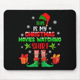 My Christmas Movies Watching Shirt Cute Elf Costum Mouse Pad