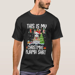 My Christmas Pajama Christmas Stocking Santa Sloth T-Shirt
