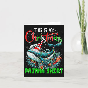 My Christmas Pajama Santa Whale Sea Animal Lover K Card
