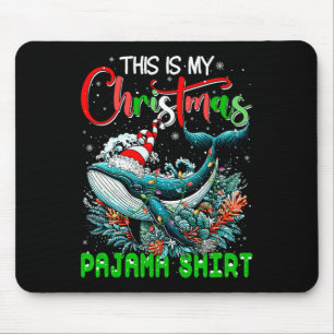 My Christmas Pajama Santa Whale Sea Animal Lover K Mouse Pad