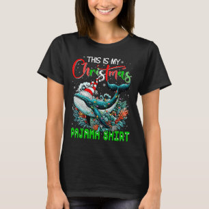My Christmas Pajama Santa Whale Sea Animal Lover K T-Shirt