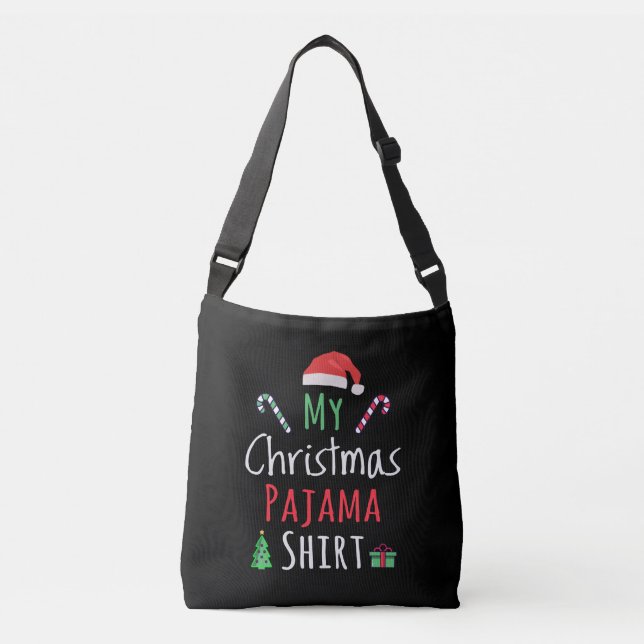 My Christmas Pajama Shirt Crossbody Bag (Front)