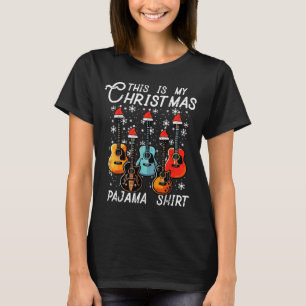 My Christmas Pajama Shirt Guitars Xmas Rock Men Bo