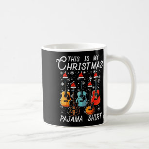 My Christmas Pajama Shirt Guitars Xmas Rock Men Bo Coffee Mug