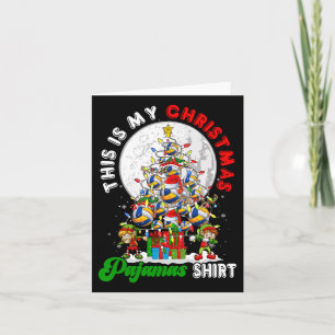 My Christmas Pajama Volleyball Equipment As Xmas T Card