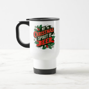 My Christmas Spirit is Beer-89379 Travel Mug