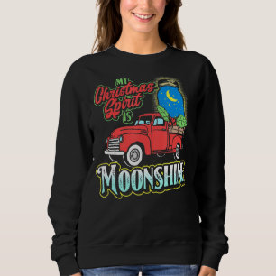 My Christmas Spirit Is Moonshine Vintage Truck & L Sweatshirt