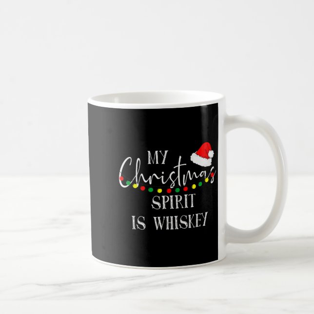 My Christmas Srit Is Whiskey Liquor Drinker Christ Coffee Mug (Right)