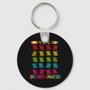 My Cl Is 100 Days Smarter Teacher 100th Days Of Sc Key Ring
