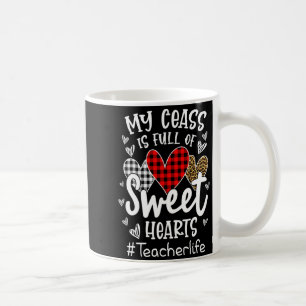 My Cl Is Full Of Heart Red Plaid Leopard Valent  Coffee Mug