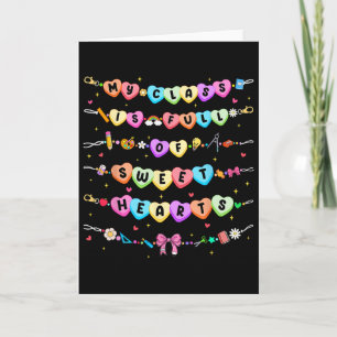 My Cl Is Full Of Sweet Heart Bracelet Men Women Te Card