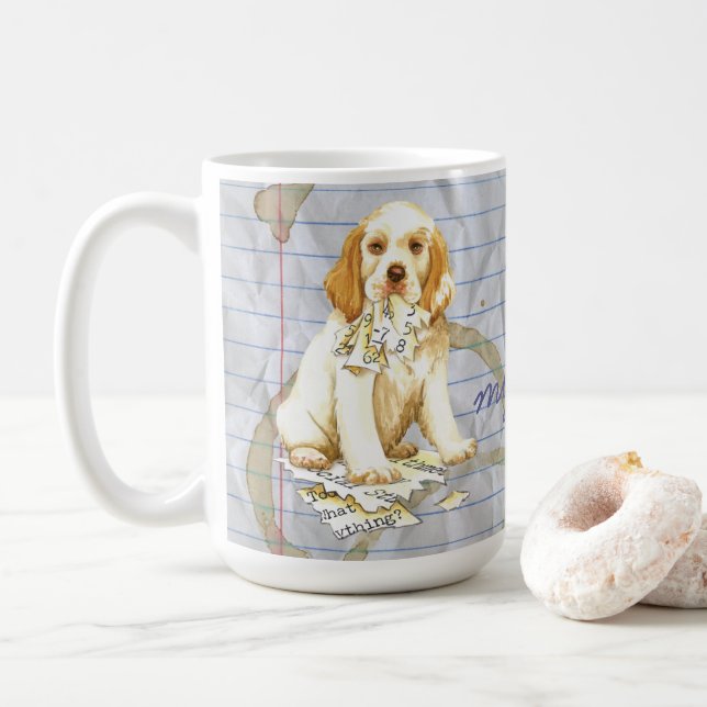 My Clumber Spaniel Ate My Lesson Plan Coffee Mug (With Donut)