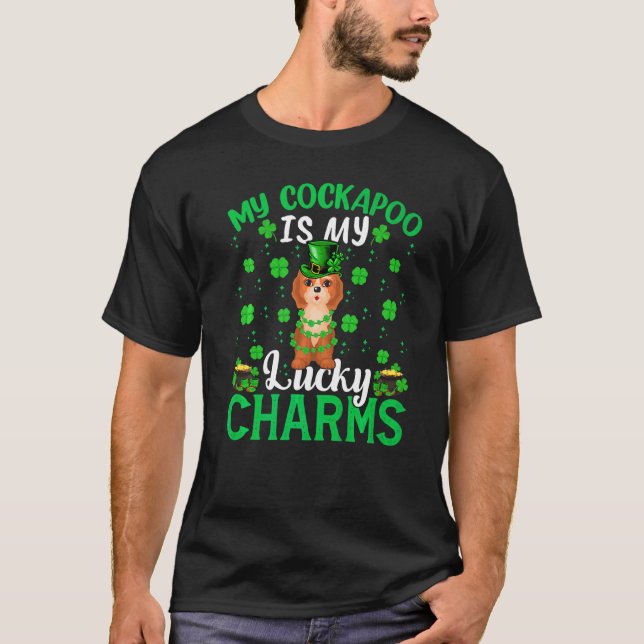 My Cockapoo Are My Lucky Charms Cockapoo St Patric T-Shirt (Front)