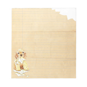 My Cocker Spaniel Ate My Homework Notepad