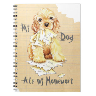 My Cocker Spaniel Ate My Homework Spiral Notebook
