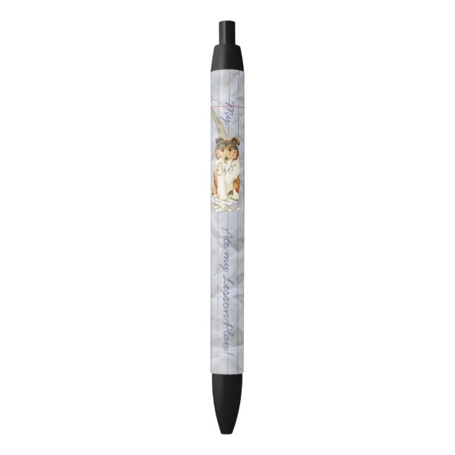 My Collie Ate my Lesson Plan Black Ink Pen (Front Vertical)