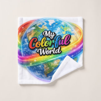 My Colorful World Rainbow Globe Bath Towel Set