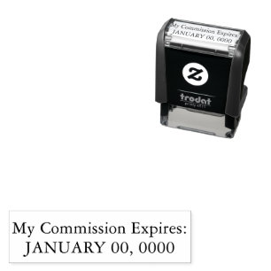 My Commission Expires Date Custom Notary Public Self-inking Stamp