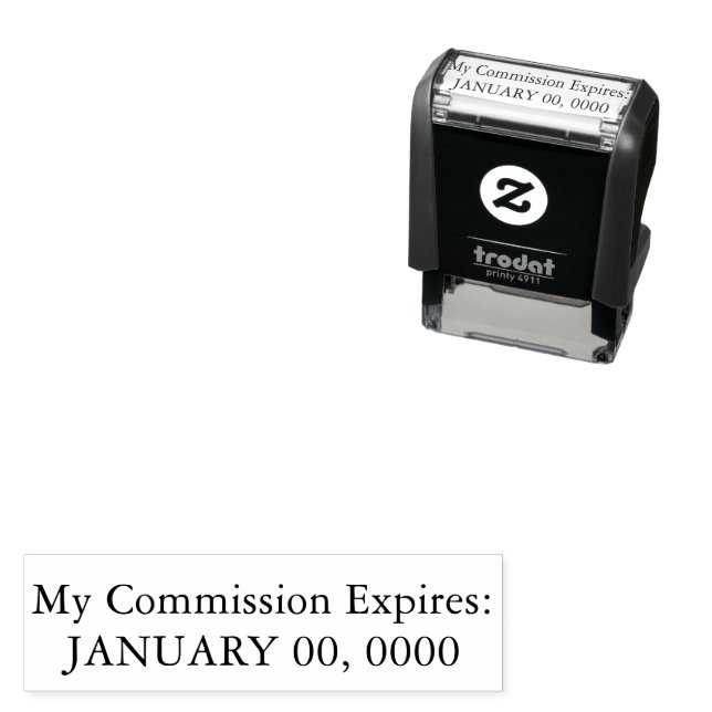 My Commission Expires Date Custom Notary Public Self-inking Stamp (In Situ)