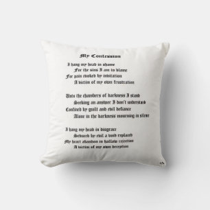 My Confession Cushion