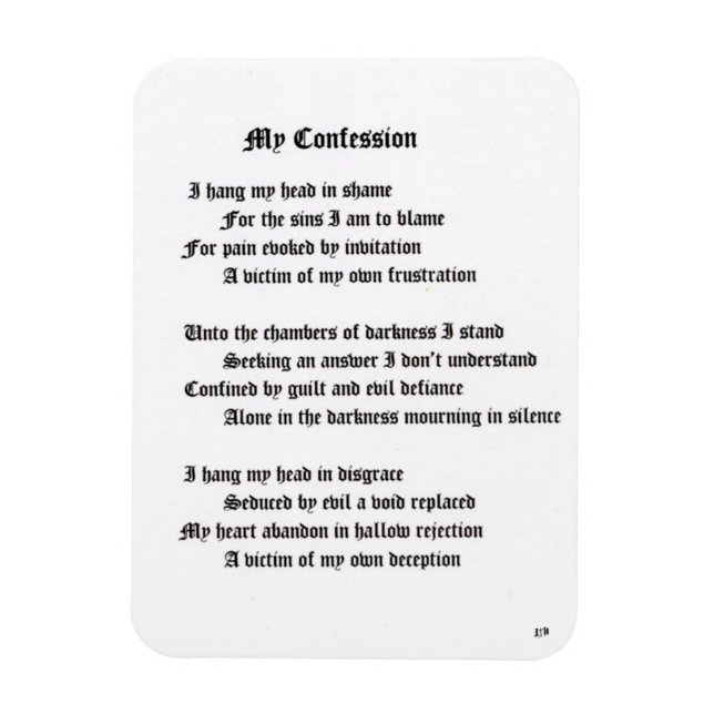My Confession Magnet (Vertical)