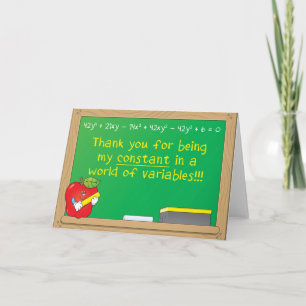 My Constant in a World of Variables Card