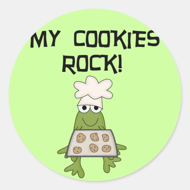My Cookies Rock Tshirts and Gifts Classic Round Sticker (Front)