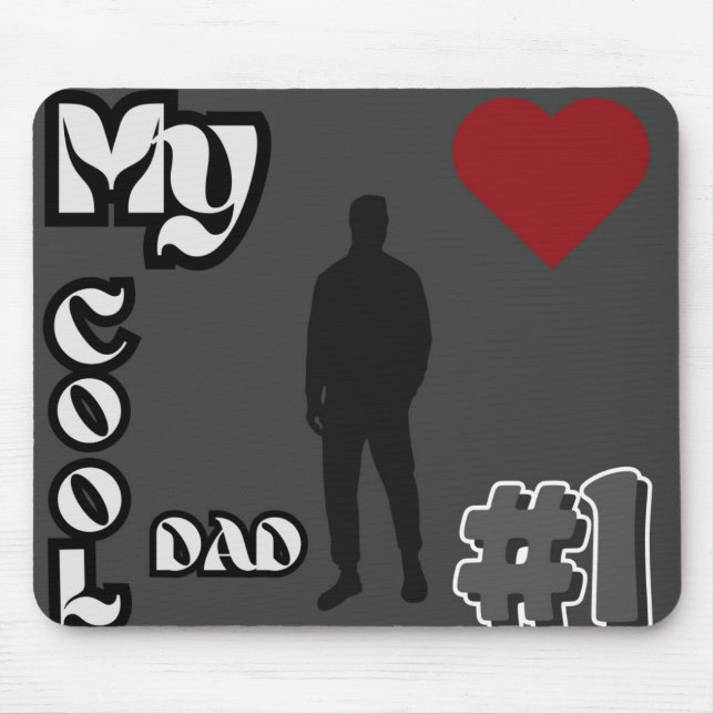 My Cool Dad #1 Grey Mouse Pad (Front)