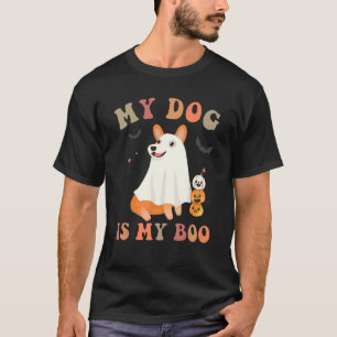 My Corgi Dog Is My Boo Spooky Season Ghost Hallowe T-Shirt