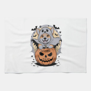 My Corgi is My Boo Halloween Tea Towel