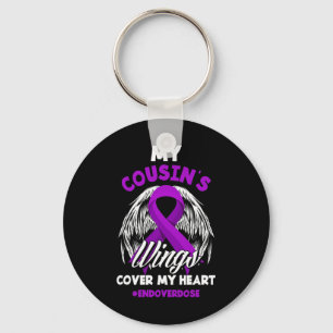 My Cousin's Wings Cover My Heart End Overdose  Key Ring