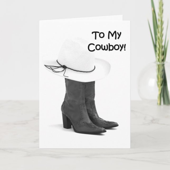 MY COWBOY-FAVORITE KISSER LOVE YOU CARD (Front)